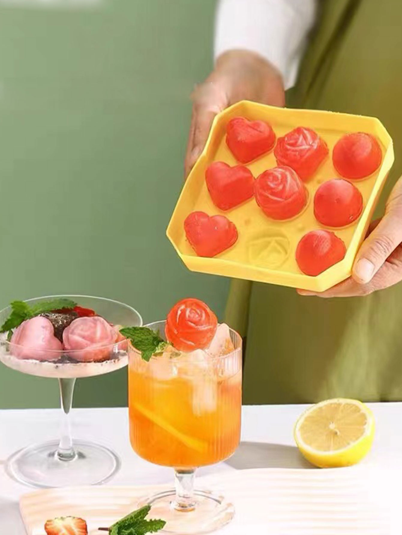 Ice Mold Sphere - Molde de cubo de gelo rosa