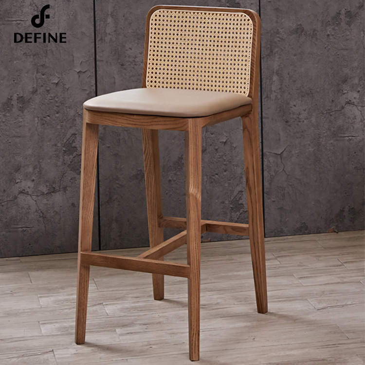 Home Bar Stools - Cadeira de Bar de Rattan Americana