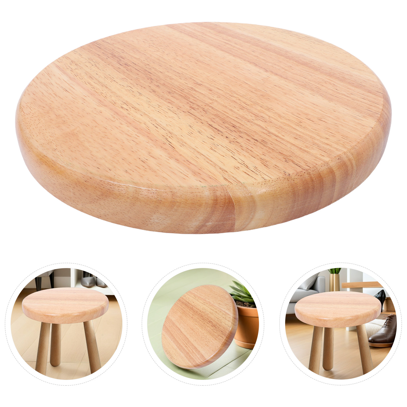 Home Bar Stools - Assento de Banqueta Redonda de Madeira