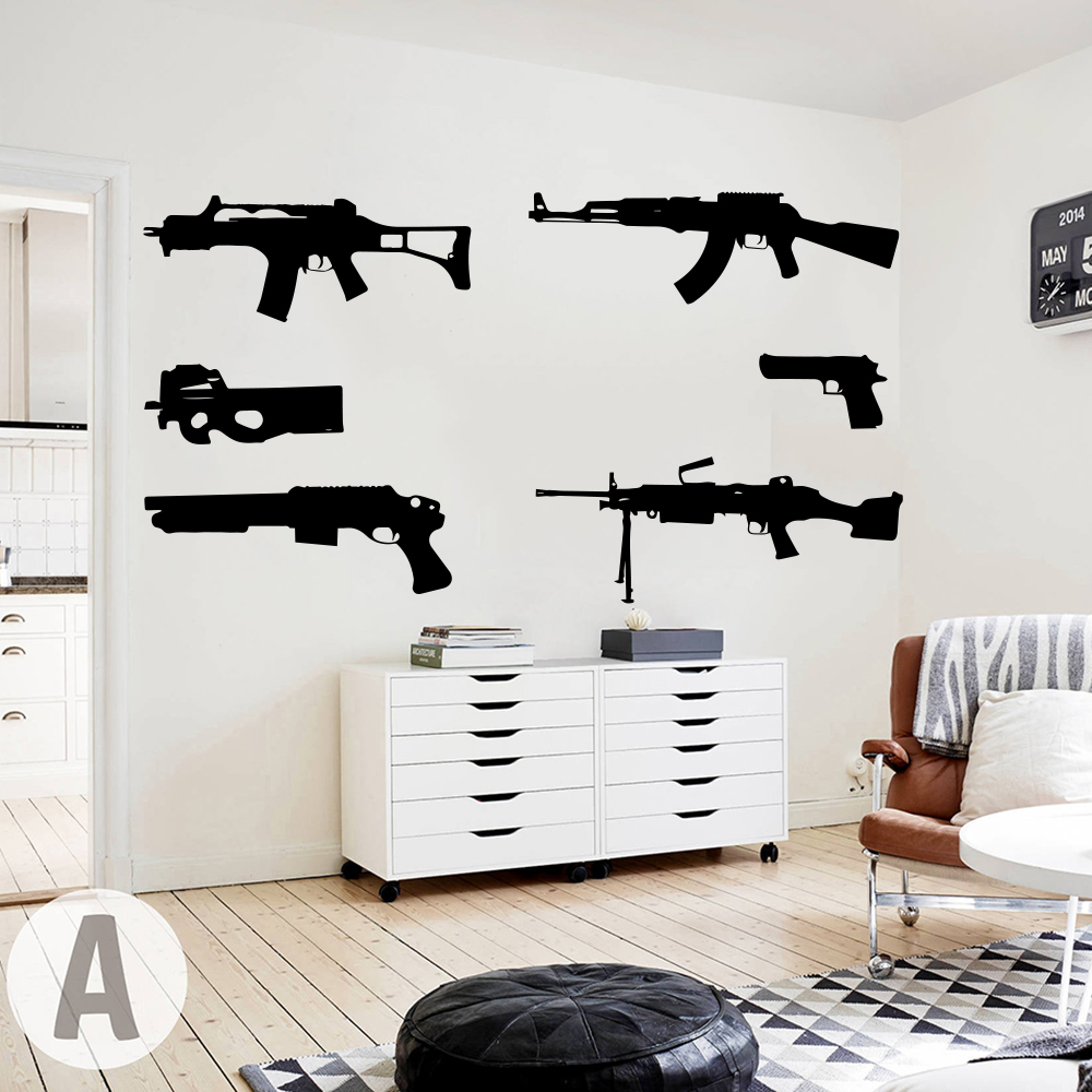Smoking Gun Kit - Conjunto de 6 armas decalque da