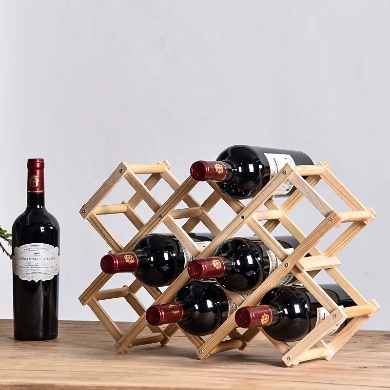 Home Bar Shelves - Prateleiras empilháveis para armazenamento de vinho,