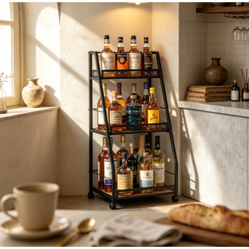 Home Bar Shelves - Suporte de Vinho em Escada de