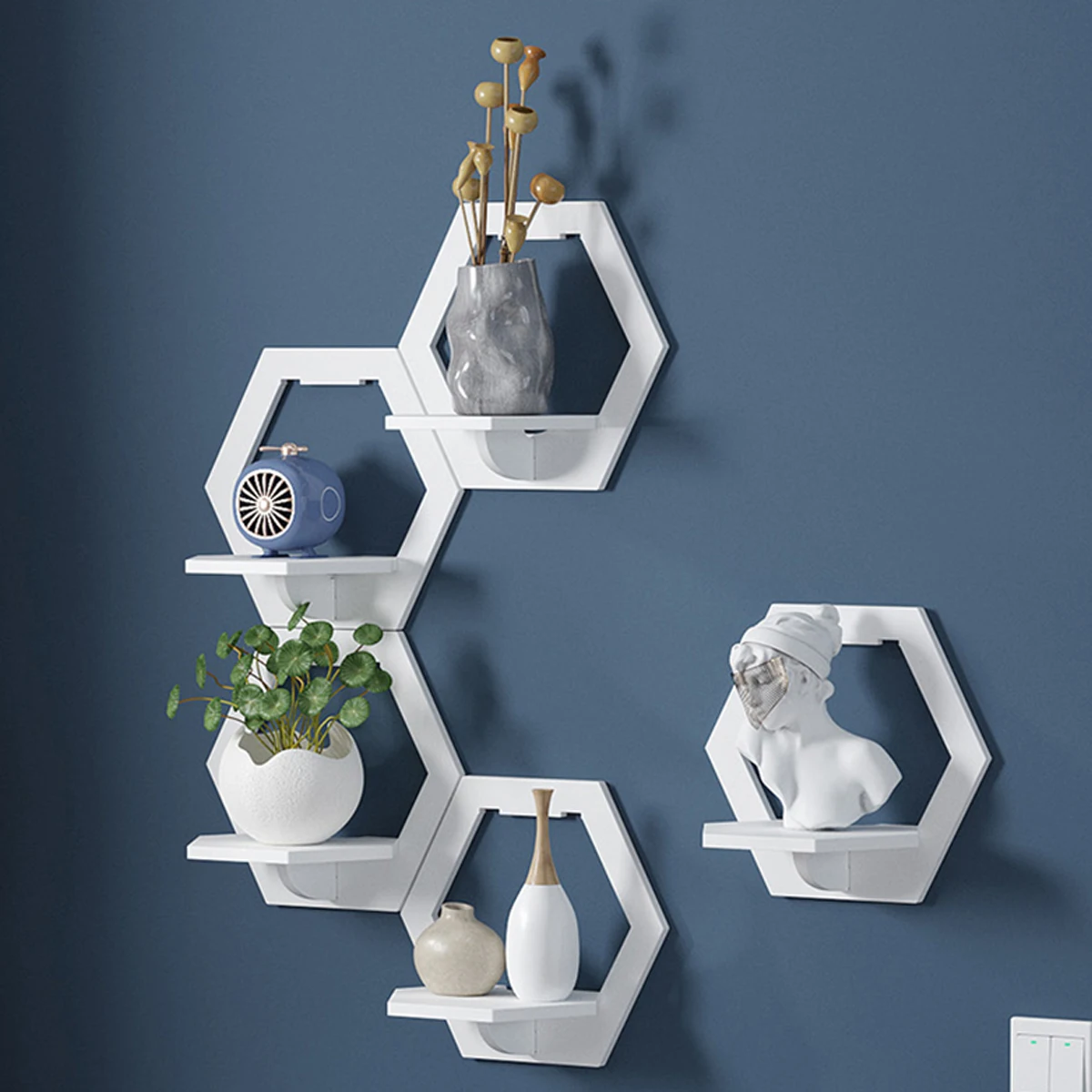 3 pçs hexágono prateleira de p - Home Bar Shelves avaliação e preço