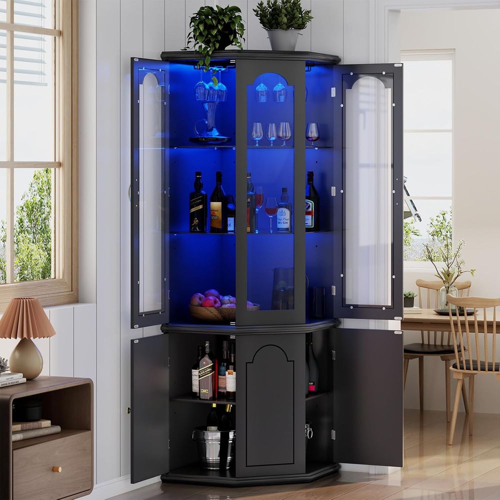 Armário de Bar Iluminado com P - Home Bar Shelves avaliação e preço